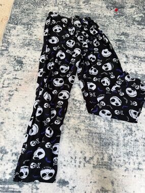 Kids Black Jack Skellington Pattern Pajama Pants - Soft Sleepwear